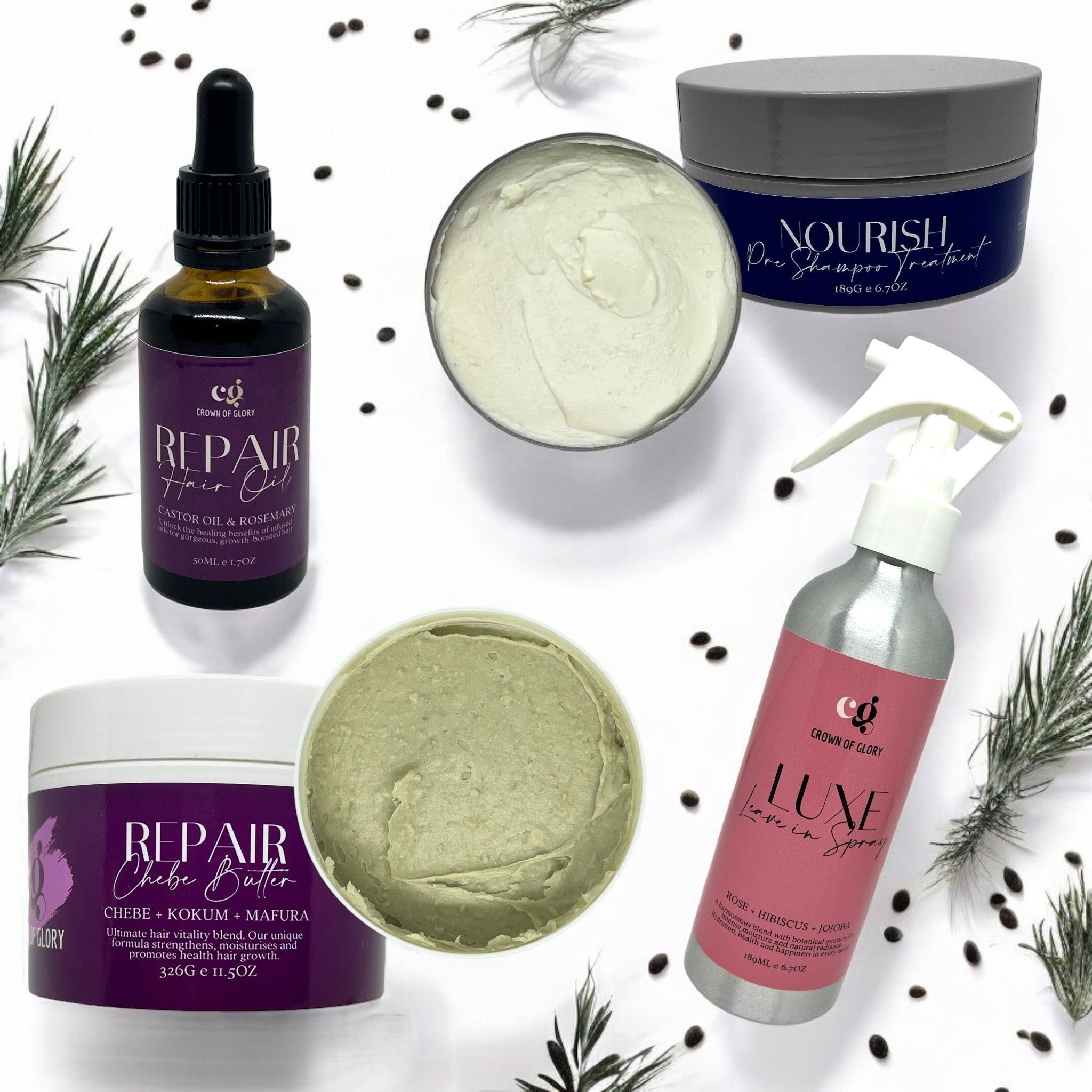 Natural Hair Care Bundle for Type 3 & 4 Hair - Nourishing & Moisturizing Products