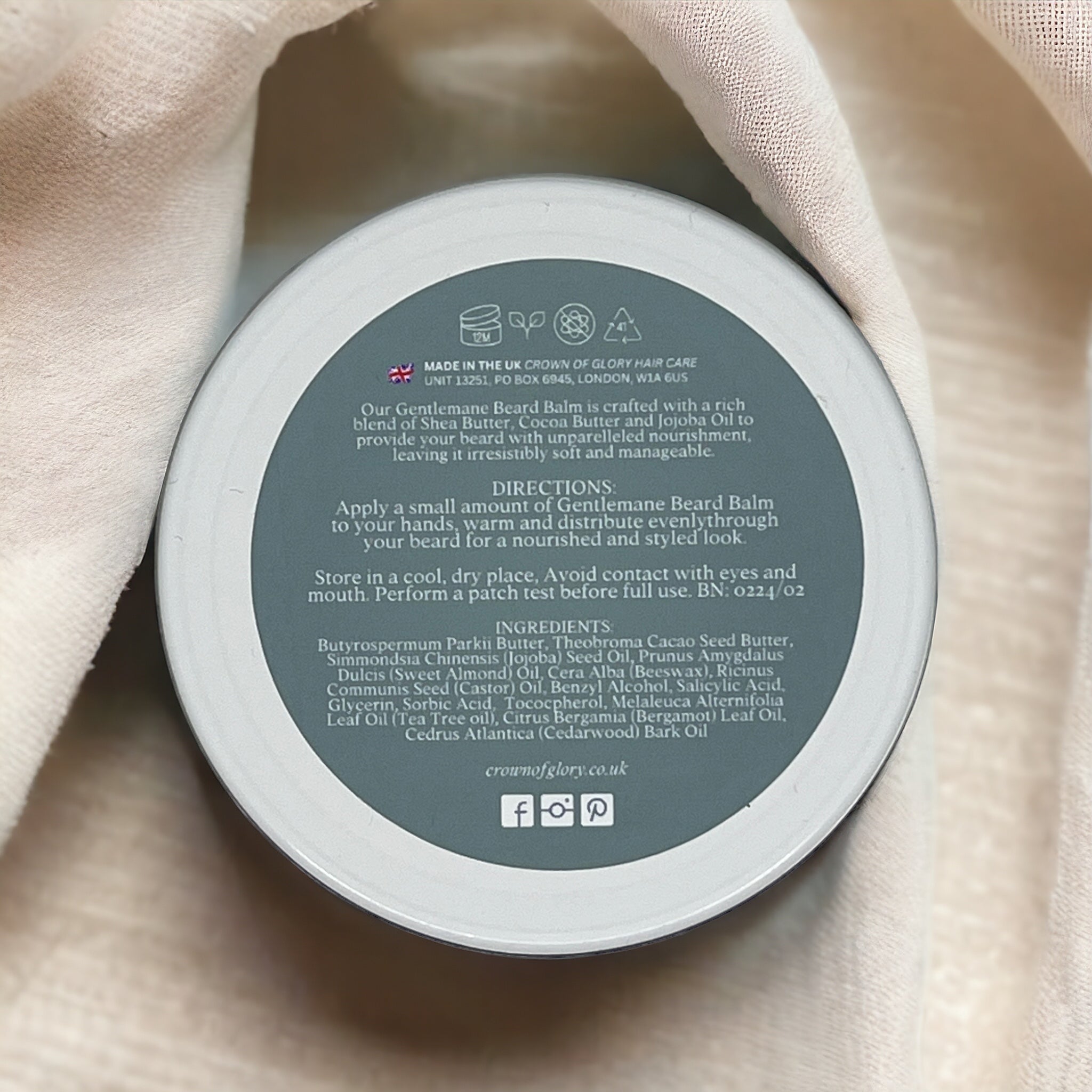 Crown of Glory GentleMane Beard Balm for men