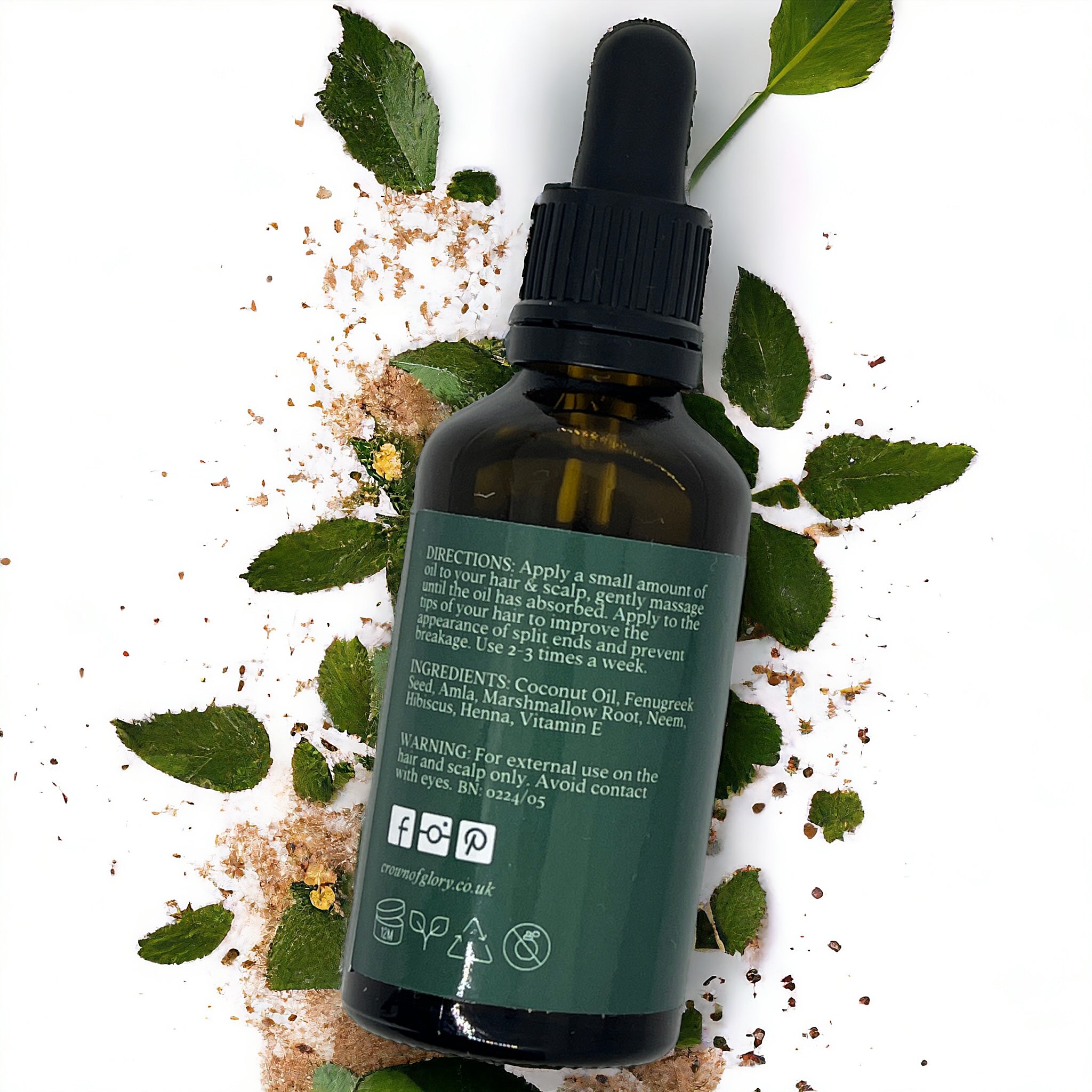 Best plant based Herbal Ayurvedic Hair Oil for Thick and Strong Hair prevent split ends and breakage natural remedy